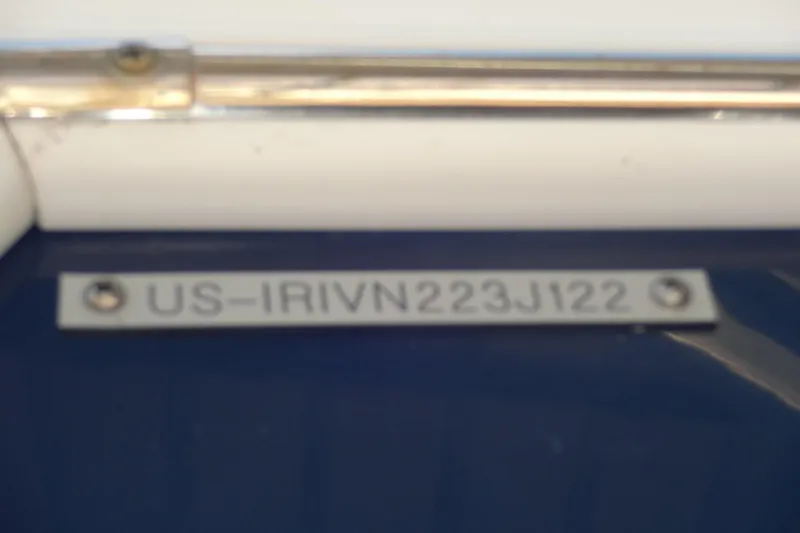 Slide: The Image of 2022 Jeanneau Merry Fisher 895 Offshore boat identification plate with serial number. - 143
