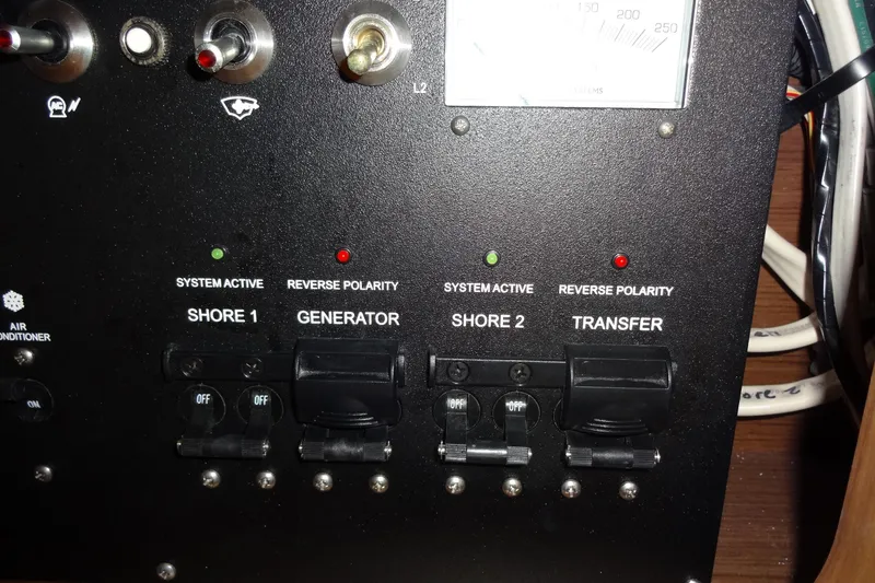 Slide: The Image of Electrical control panel on 2022 Jeanneau Merry Fisher 895 Offshore boat. - 148