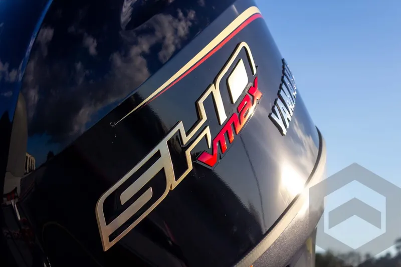 Slide: The Image of Close-up of Yamaha SHO VMAX engine on 2026 G3 Sportsman 1710 SE boat. - 20