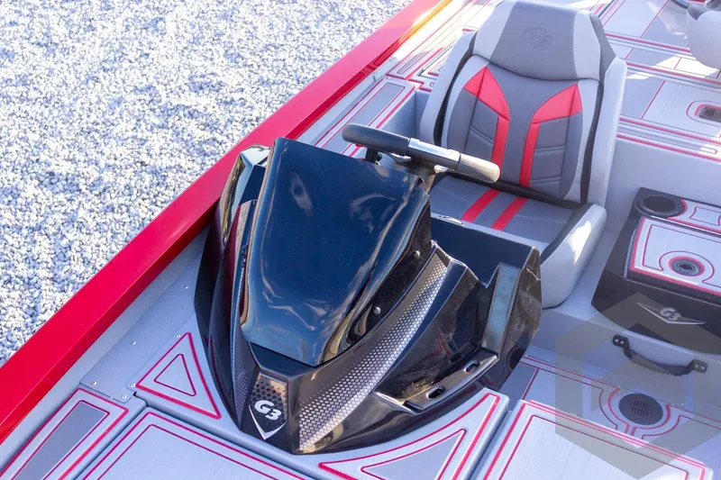 Slide: The Image of 2026 G3 Sportsman 1710 SE boat interior with sleek design and modern seating. - 31