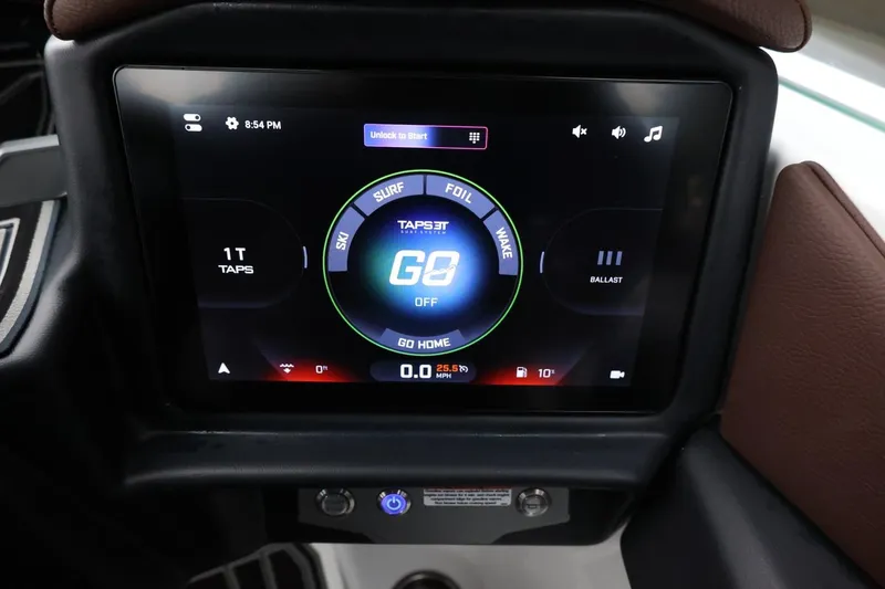 Slide: The Image of 2026 Tigé Z3 touchscreen display showing TAPS 3T control settings. - 31