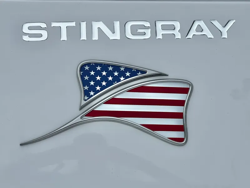 Slide: The Image of Stingray logo with American flag, model 211DC, year 2026. - 32