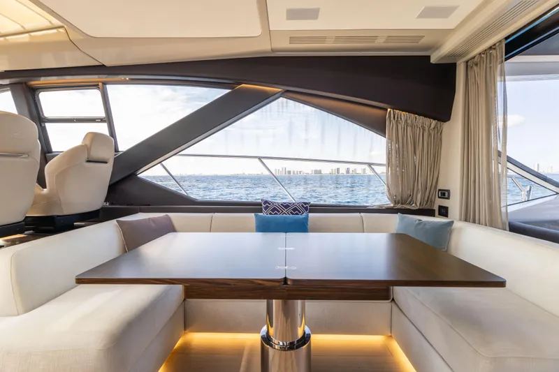 Slide: The Image of Luxurious interior of 2021 Azimut S6 Sportfly yacht with ocean view. - 101