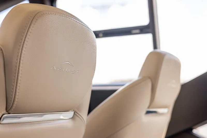 Slide: The Image of Interior of 2021 Azimut S6 Sportfly yacht with wooden steps and control panel. - 173