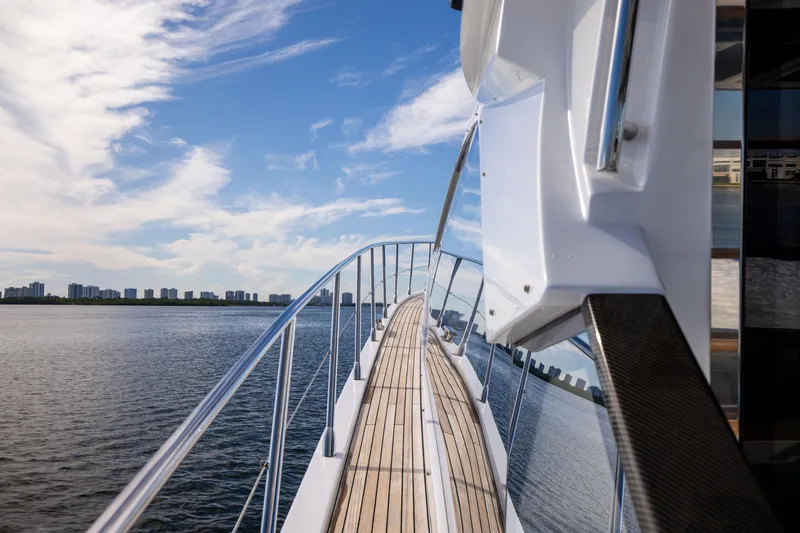 Slide: The Image of Luxurious interior of 2021 Azimut S6 Sportfly yacht with modern kitchen and scenic views. - 93