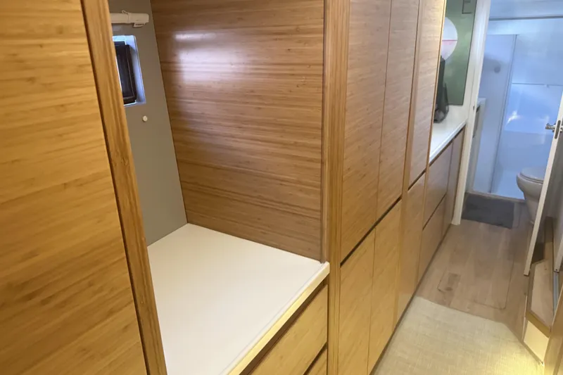 Slide: The Image of 2024 Balance 482 catamaran docked, featuring sleek design and modern equipment. - 12