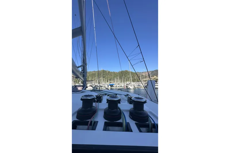 Slide: The Image of Stainless steel drawers in a modern kitchen on a 2024 Balance 482 yacht. - 46