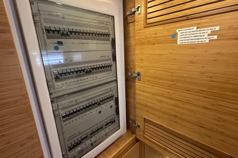 Slide: The Image of Luxurious interior of 2024 Balance 482 yacht with panoramic windows and modern furnishings. - 71