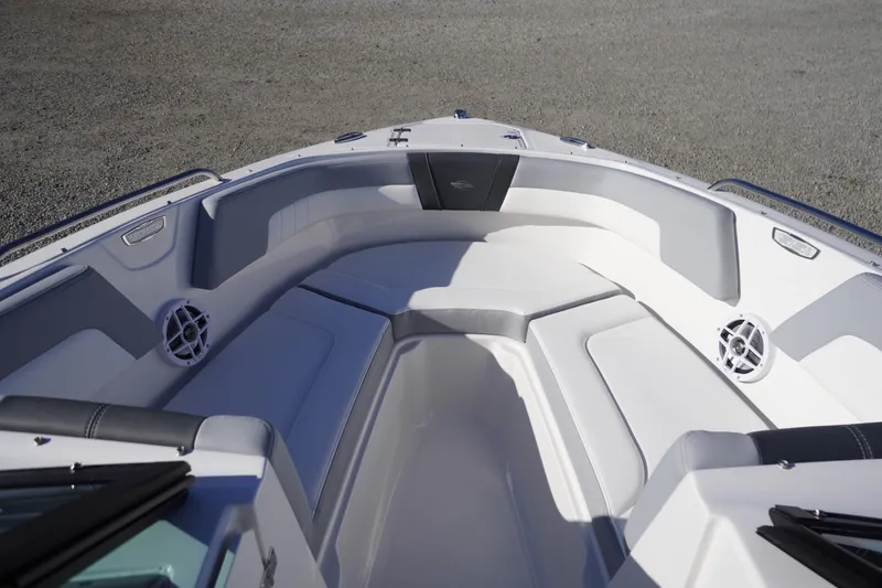 Slide: The Image of 2026 Chaparral 23 SSi boat interior with spacious seating and modern design. - 6