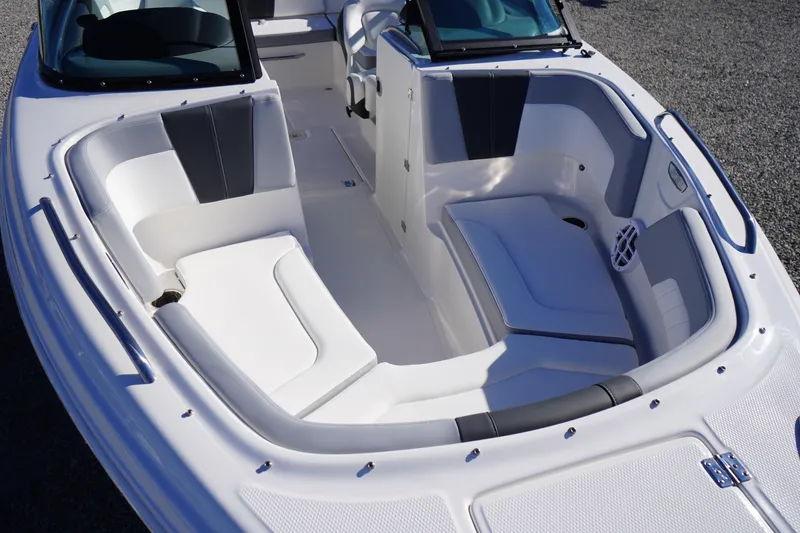 Slide: The Image of 2026 Chaparral 23 SSi boat interior with spacious seating and modern design. - 13