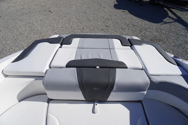 Slide: The Image of 2026 Chaparral 23 SSi boat interior with sleek, modern seating design. - 46