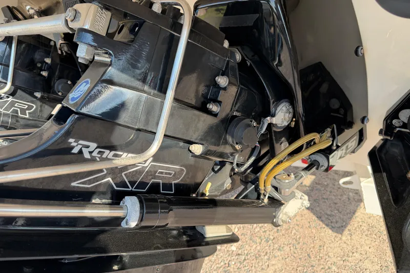 Slide: The Image of Close-up of 2019 Formula 353 FASTech boat engine components and racing parts. - 13