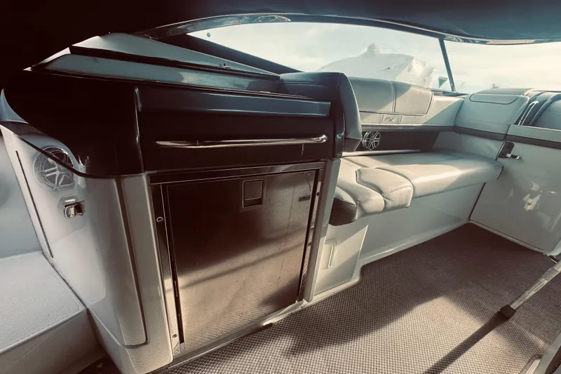 Slide: The Image of 2019 Formula 310 FX Bowrider interior with sleek seating and modern design. - 16