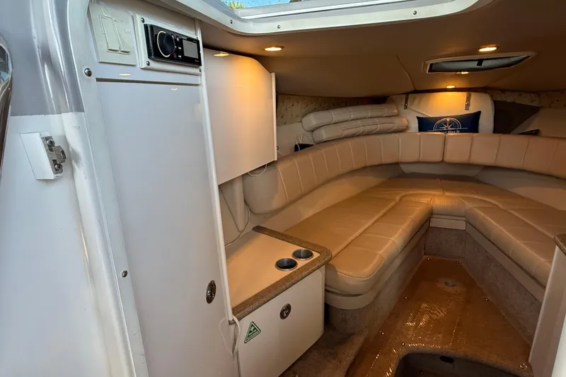 Slide: The Image of 1999 Formula 280 Sun Sport dashboard with gauges and steering wheel. - 13