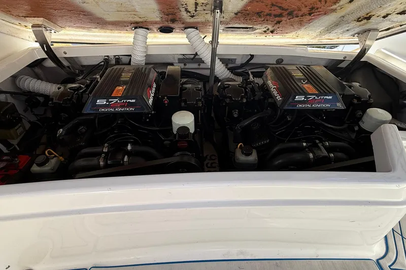 Slide: The Image of Interior of 1999 Formula 280 Sun Sport boat with seating and speaker. - 23