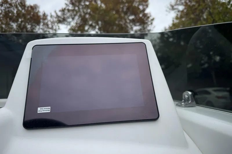 Slide: The Image of Dashboard of 2026 Tahoe T18 boat with touchscreen display. - 24