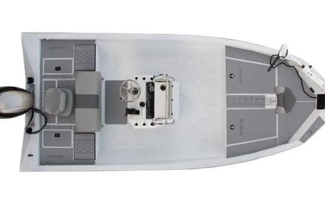 The Image of Top view of 2026 Xpress H190B Bay boat with seating and steering console. - 1