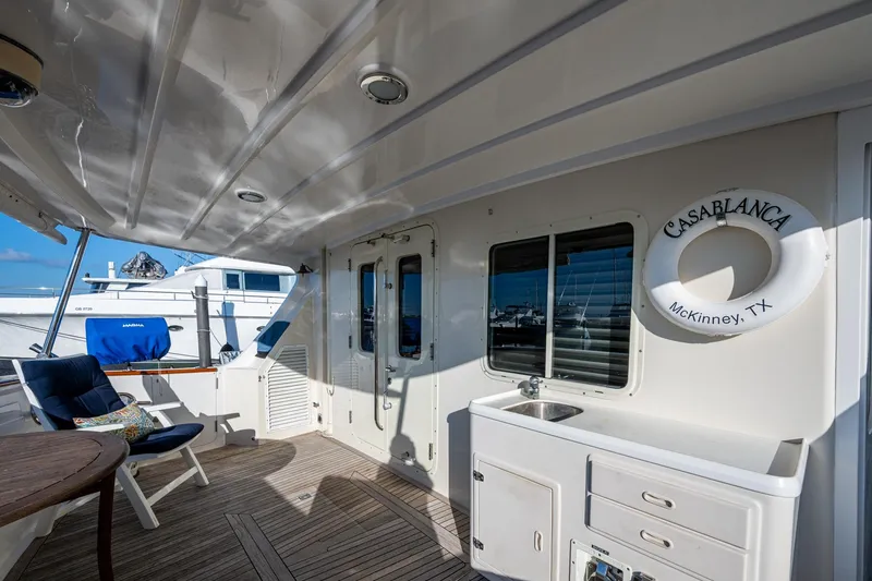 Slide: The Image of Spacious and fully-covered aft deck with walk-thru boarding doors - 5