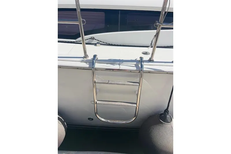 Slide: The Image of Stainless steel ladder on 2016 Jeanneau 54 yacht deck. - 48