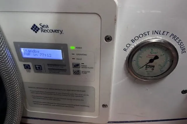 Slide: The Image of Control panel and gauge of Sea Recovery system on 2016 Jeanneau 54 yacht. - 61