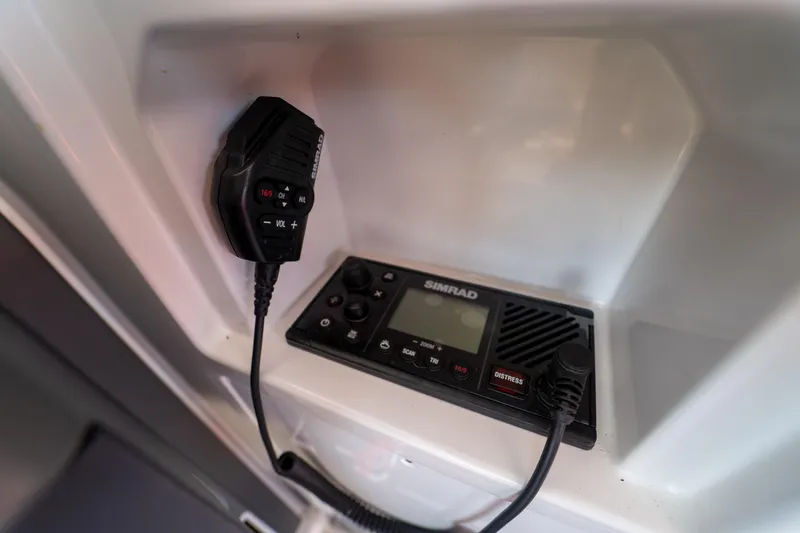 Slide: The Image of Simrad radio system in Nimbus T11 boat, 2022 model. - 12