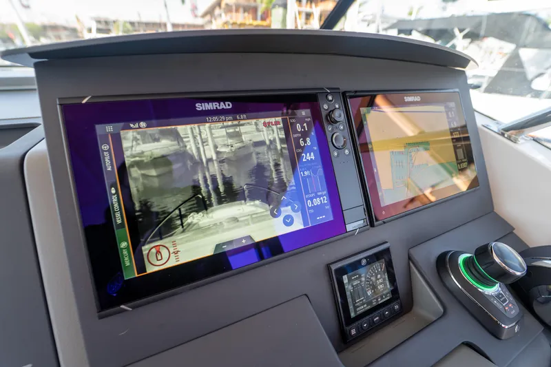 Slide: The Image of Navigation system on a 2022 Nimbus T11 boat. - 9