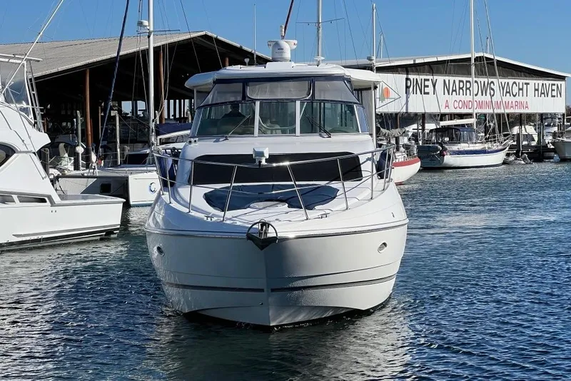 Slide: The Image of 2008 Cruisers 455 Motor Yacht docked at Piney Narrows Yacht Haven marina. - 2