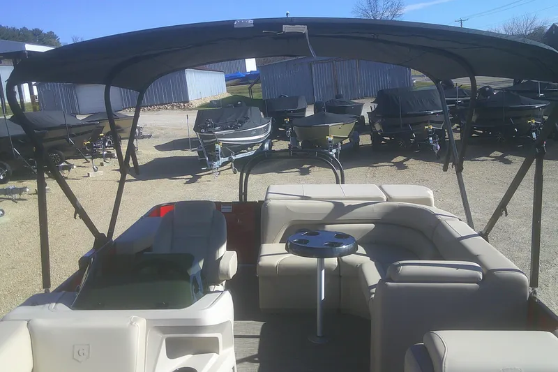 Slide: The Image of 2025 Godfrey Sweetwater 2086 Cruise Special Edition pontoon boat with seating and canopy. - 5