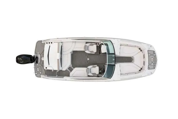 Slide: The Image of Manufacturer Provided Image: 2023 Four Winns HD5 OB boat, top view, showcasing spacious seating and sleek design. - 10