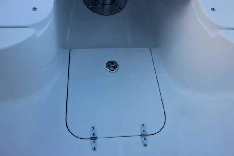 Slide: The Image of 2026 Sea Hunt Gamefish 28 Forward Seating deck hatch detail. - 53