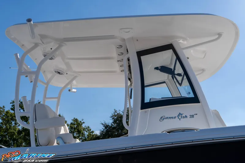 Slide: The Image of 2026 Sea Hunt Gamefish 28 Coffin Box boat, featuring sleek design and modern amenities. - 39