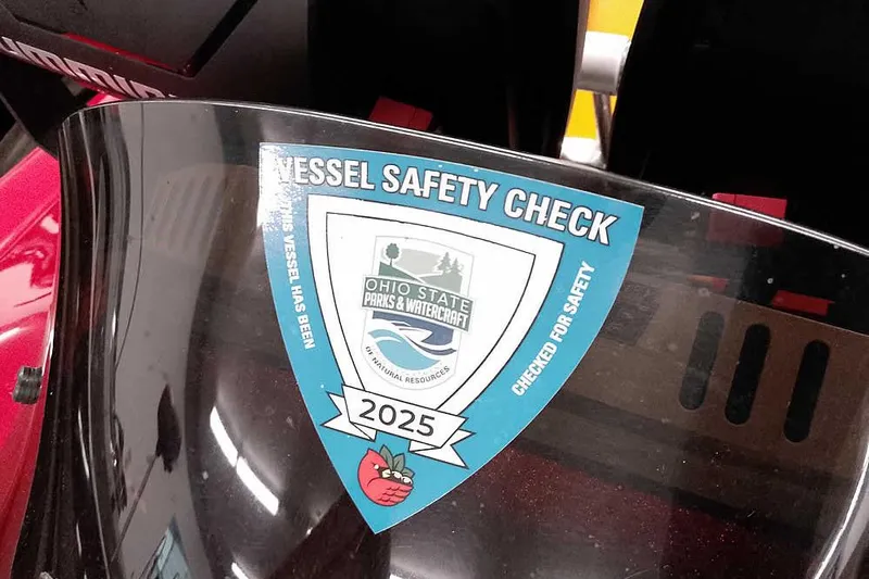 Slide: The Image of 2008 Ranger Z520 Comanche with 2025 Ohio vessel safety check sticker. - 22