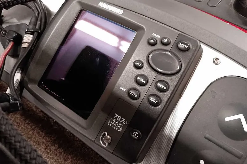 Slide: The Image of Close-up of a Humminbird 787c2 GPS fishing system on a 2008 Ranger Z520 Comanche boat. - 29