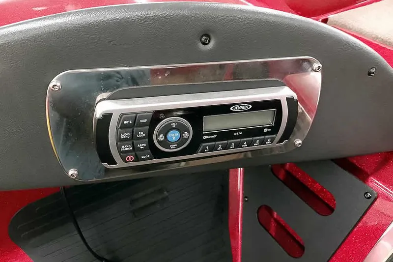 Slide: The Image of 2008 Ranger Z520 Comanche dashboard with Jensen stereo system. - 34