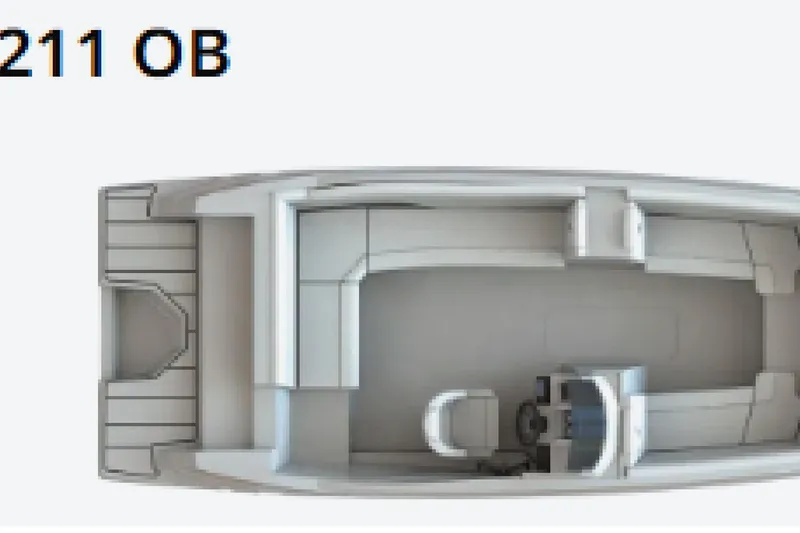 Slide: The Image of Top view of 2026 Starcraft SVX 211 OB DC boat interior layout. - 13
