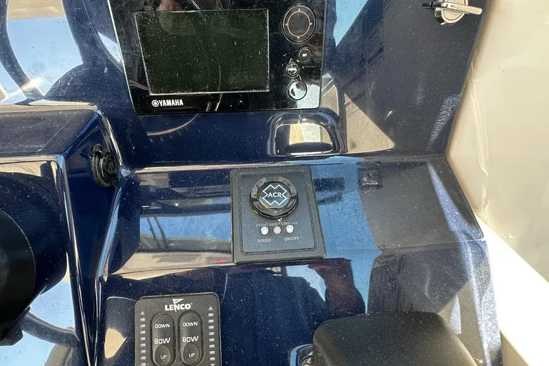 Slide: The Image of Control panel of 2016 Pursuit DC 325 Dual Console boat with Yamaha display. - 27
