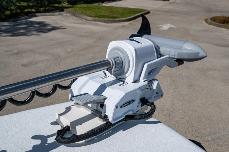 Slide: The Image of High-tech equipment on a 2026 Yellowfin 24 Bay CE boat, featuring advanced marine technology. - 17