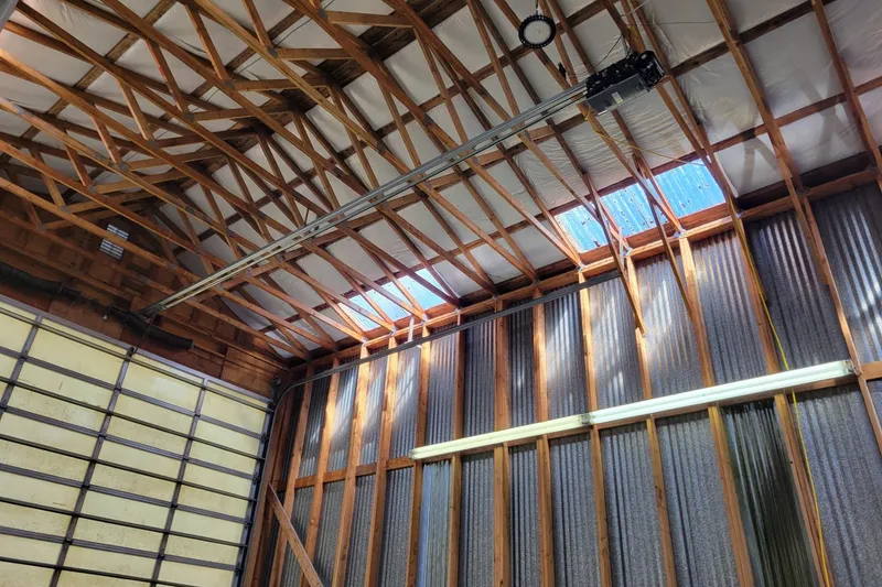Slide: The Image of Wooden truss ceiling with skylights in a BoatHouse model, 2005. - 3