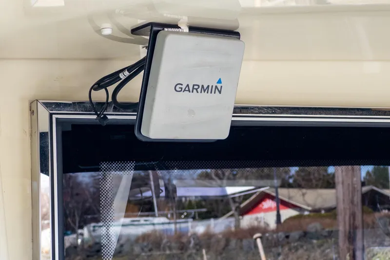 Slide: The Image of Garmin device installed on 2019 Targa 32 boat, interior view. - 6