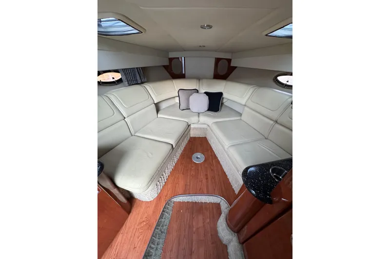 Slide: The Image of Luxurious interior of 2007 Formula 310 Sun Sport boat with cream leather seating. - 21