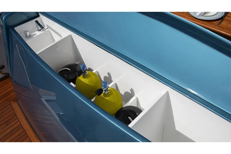 Slide: The Image of Manufacturer Provided Image: Storage compartment on 2020 Ocean Alexander 45 Divergence Sport boat. - 22