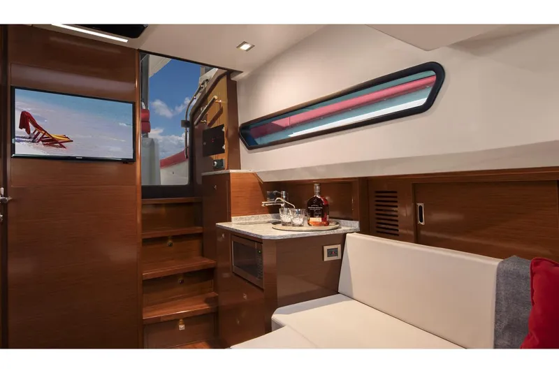 Slide: The Image of Manufacturer Provided Image: Interior of 2020 Ocean Alexander 45 Divergence Sport yacht with modern amenities. - 27