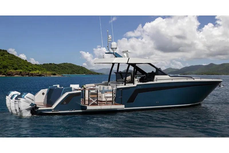 Slide: The Image of Manufacturer Provided Image: 2020 Ocean Alexander 45 Divergence Sport yacht on calm waters. - 6