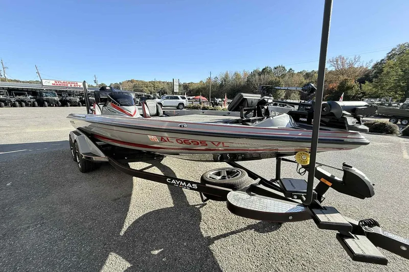 Slide: The Image of 2022 Caymas CX20PRO boat on trailer in outdoor dealership lot. - 3