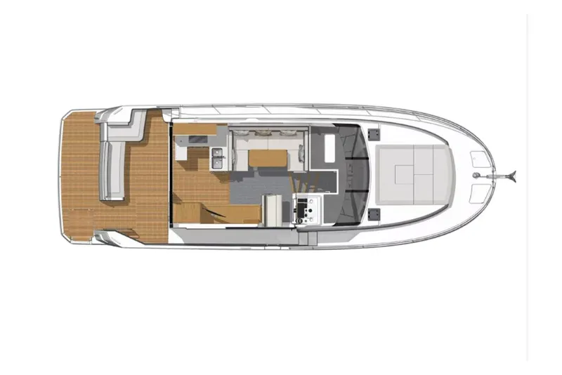 Slide: The Image of Manufacturer Provided Image: Top view layout of 2026 Beneteau Swift Trawler 41 Fly yacht. - 38