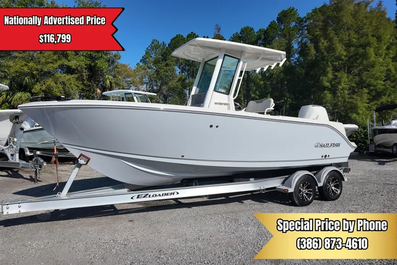 The Image of 2026 Sailfish 232 CC boat on trailer, priced at $116,799, contact for special offer. - 0