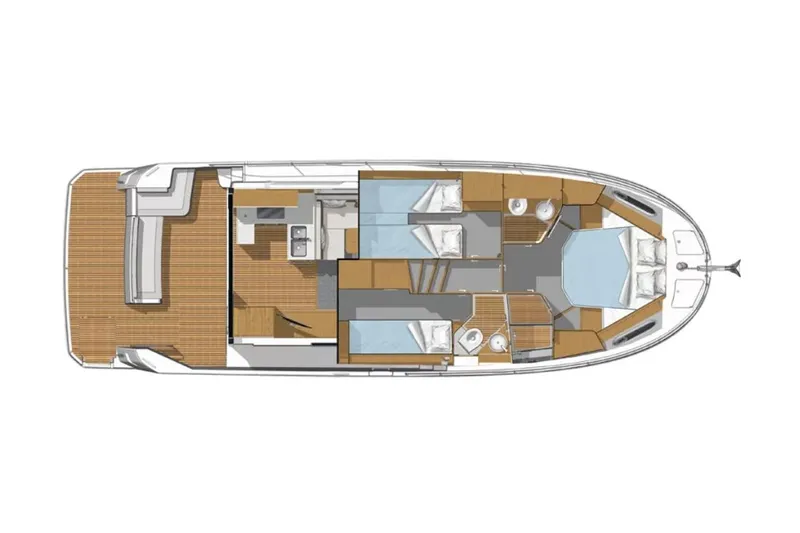 Slide: The Image of Manufacturer Provided Image: 2026 Beneteau Swift Trawler 41 Fly interior layout, showcasing spacious cabins and modern amenities. - 39