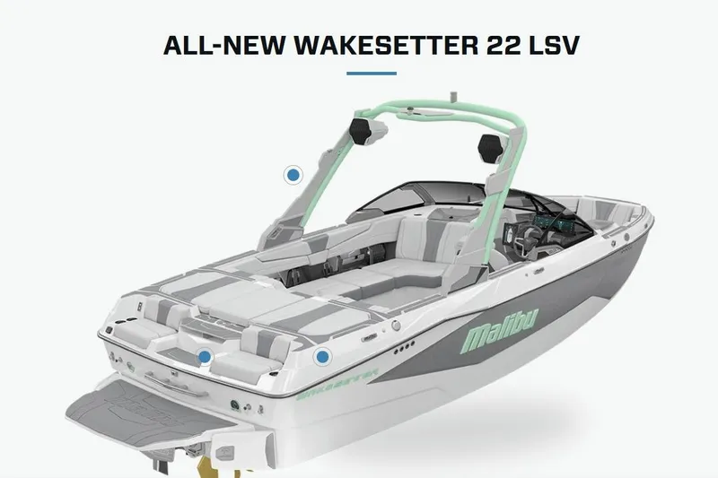 The Image of 2026 Malibu Wakesetter 22 LSV boat with sleek design and modern features. - 1