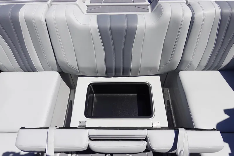 Slide: The Image of 2026 Malibu Wakesetter 22 LSV interior with built-in storage compartment. - 17