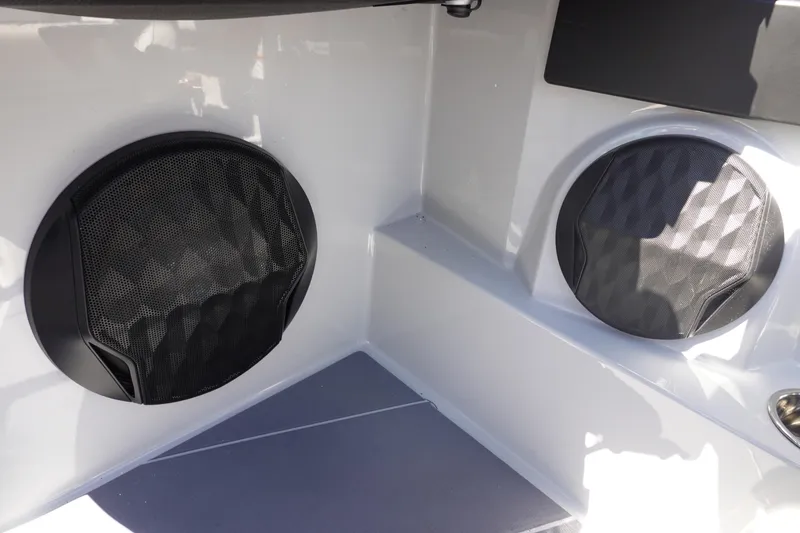 Slide: The Image of 2026 Malibu Wakesetter 22 LSV interior speakers, showcasing modern design and audio features. - 29